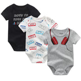 Baby Bodysuits 2024 Short Sleeves 3pcs - kiddiezoom