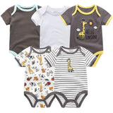 Baby Bodysuits 5pcs Sets Clothing - kiddiezoom