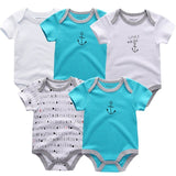 Baby Bodysuits 5pcs Sets Clothing - kiddiezoom