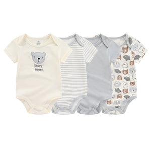 Baby Bodysuits Bear 4pcs Set Outfit Clothing - kiddiezoom