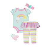 Baby Bodysuits Girls Pant 2024 Clothes 4pcs Outfit - kiddiezoom