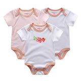 Baby Bodysuits Neutral 100% Cotton 3 Pack - kiddiezoom