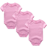 Baby Bodysuits Neutral 100% Cotton 3 Pack - kiddiezoom