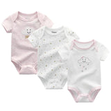 Baby Bodysuits Neutral 100% Cotton 3 Pack - kiddiezoom