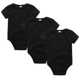 Baby Bodysuits Neutral 100% Cotton 3 Pack - kiddiezoom