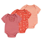 Baby Bodysuits Short - Sleeved Toddler 3 Pack Clothing - kiddiezoom