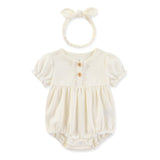 Baby Bodysuits+Hat Girls Infant Set - kiddiezoom