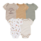 Baby Boys Clothes Newborn Rompers 5 Pack - kiddiezoom