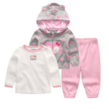 Baby Boys Cotton Bodysuits+Pants+Coat Sports Toddler - kiddiezoom