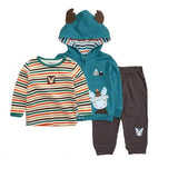 Baby Boys Cotton Bodysuits+Pants+Coat Sports Toddler - kiddiezoom