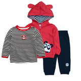 Baby Boys Cotton Bodysuits+Pants+Coat Sports Toddler - kiddiezoom