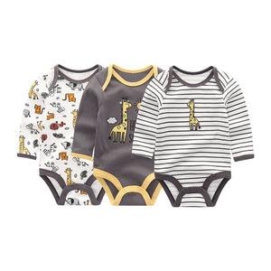 Baby Boys&Girls Bodysuit Long Sleeve 3/6pcs Set - kiddiezoom