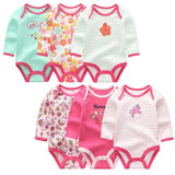 Baby Boys&Girls Bodysuit Long Sleeve 3/6pcs Set - kiddiezoom