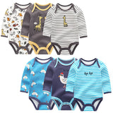 Baby Boys&Girls Bodysuit Long Sleeve 3/6pcs Set - kiddiezoom