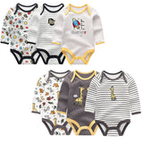 Baby Boys&Girls Bodysuit Long Sleeve 3/6pcs Set - kiddiezoom