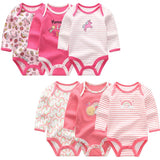 Baby Boys&Girls Bodysuit Long Sleeve 3/6pcs Set - kiddiezoom