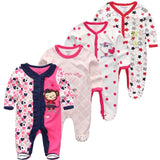 Baby Clothes Rompers 2024 Unisex Kids Long Sleeve 3/4pcs - kiddiezoom