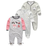 Baby Clothes Rompers 2024 Unisex Kids Long Sleeve 3/4pcs - kiddiezoom