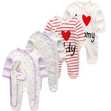 Baby Clothes Rompers 2024 Unisex Kids Long Sleeve 3/4pcs - kiddiezoom