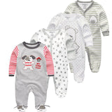 Baby Clothes Rompers 2024 Unisex Kids Long Sleeve 3/4pcs - kiddiezoom