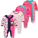 Baby Clothes Rompers 2024 Unisex Kids Long Sleeve 3/4pcs - kiddiezoom