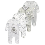 Baby Clothes Rompers 2024 Unisex Kids Long Sleeve 3/4pcs - kiddiezoom