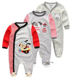 Baby Clothes Rompers 2024 Unisex Kids Long Sleeve 3/4pcs - kiddiezoom