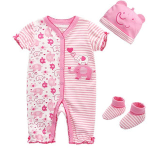 Baby Clothing 2024 Bodysuits+Sock+Cap 3Pcs/Set - kiddiezoom