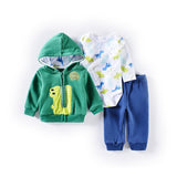 Baby Coat+Bodysuits+Sports Pants Clothing Sets Winter 3pcs - kiddiezoom