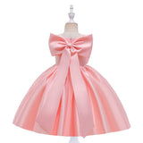 Baby Girls Formal Dresses Bow Birthday Occasion Dresses - kiddiezoom