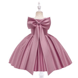 Baby Girls Formal Dresses Bow Birthday Occasion Dresses - kiddiezoom