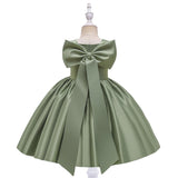 Baby Girls Formal Dresses Bow Birthday Occasion Dresses - kiddiezoom