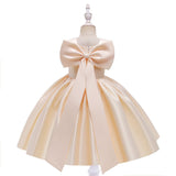 Baby Girls Formal Dresses Bow Birthday Occasion Dresses - kiddiezoom