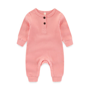 Baby Girls Rompers Ribbed Jumpsuits - kiddiezoom