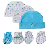 Baby Hat Mittens Newborn 100% Cotton Baby Caps - kiddiezoom