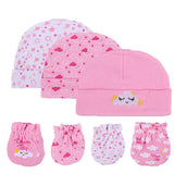 Baby Hat Mittens Newborn 100% Cotton Baby Caps - kiddiezoom