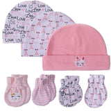 Baby Hat Mittens Newborn 100% Cotton Baby Caps - kiddiezoom