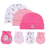 Baby Hat Mittens Newborn 100% Cotton Baby Caps - kiddiezoom