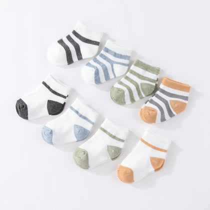Baby Newborn 5 - Pack Stripe Socks - kiddiezoom