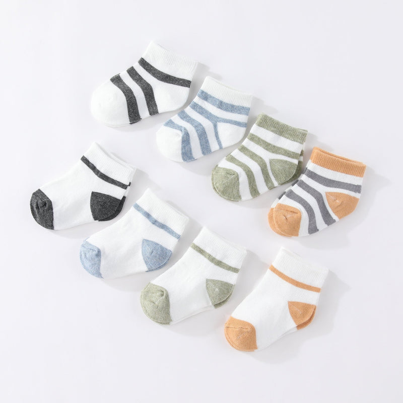 Baby Newborn 5 - Pack Stripe Socks - kiddiezoom