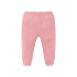 Baby Newborn Pants Solid Ribbed Trousers - kiddiezoom