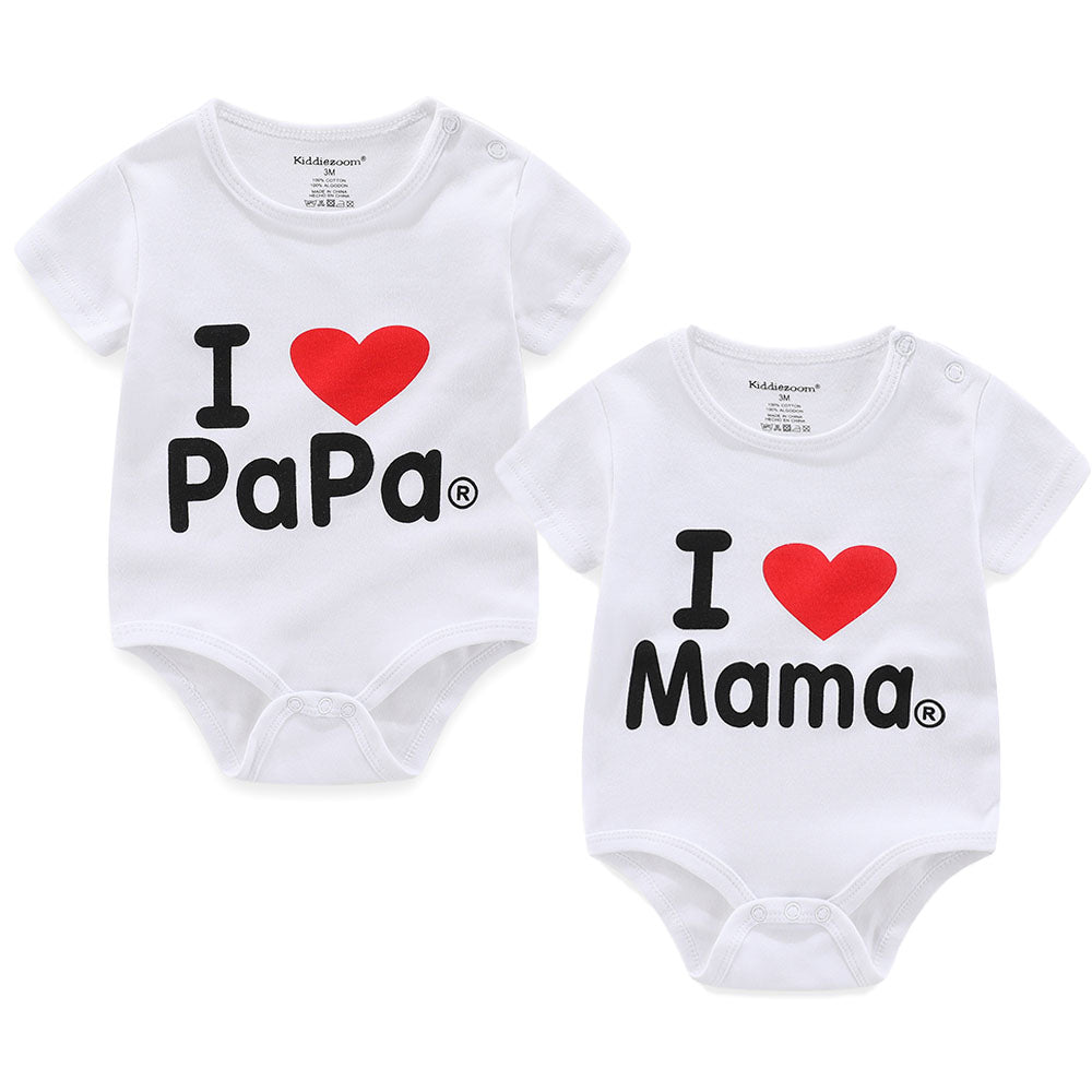 Baby PAPA & MAMA Bodysuits Clothes – kiddiezoom
