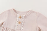 Baby Pink Bodysuits+Hat Girls Infant Set - kiddiezoom