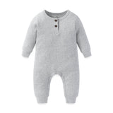 Baby Ribbed Rompers Solid Infant Jumpsuits - kiddiezoom