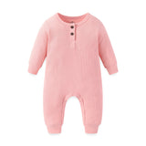 Baby Ribbed Rompers Solid Infant Jumpsuits - kiddiezoom