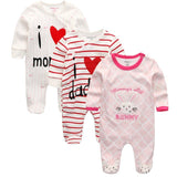 Baby Rompers 3pcs Long Sleeve Jumpsuits - kiddiezoom