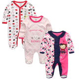 Baby Rompers 3pcs Long Sleeve Jumpsuits - kiddiezoom