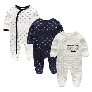 Baby Rompers 3pcs Long Sleeve Jumpsuits - kiddiezoom