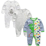 Baby Rompers 3pcs Long Sleeve Jumpsuits - kiddiezoom