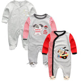 Baby Rompers 3pcs Long Sleeve Jumpsuits - kiddiezoom